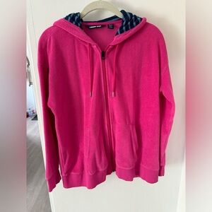 Lands End Women’s Zip front Terry Sweatshirt